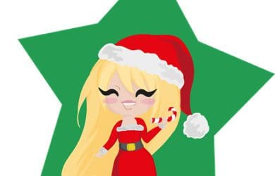 Images Of Cute Cartoon Girl Love Merry Christmas